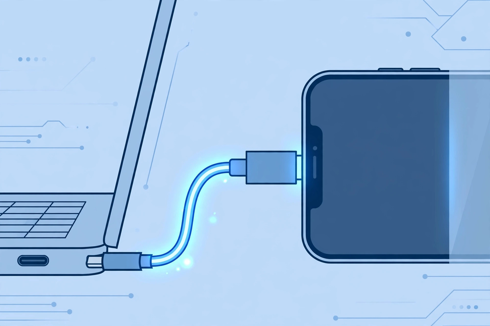 iPhone connected to a computer showing the iTunes invalid response from device error