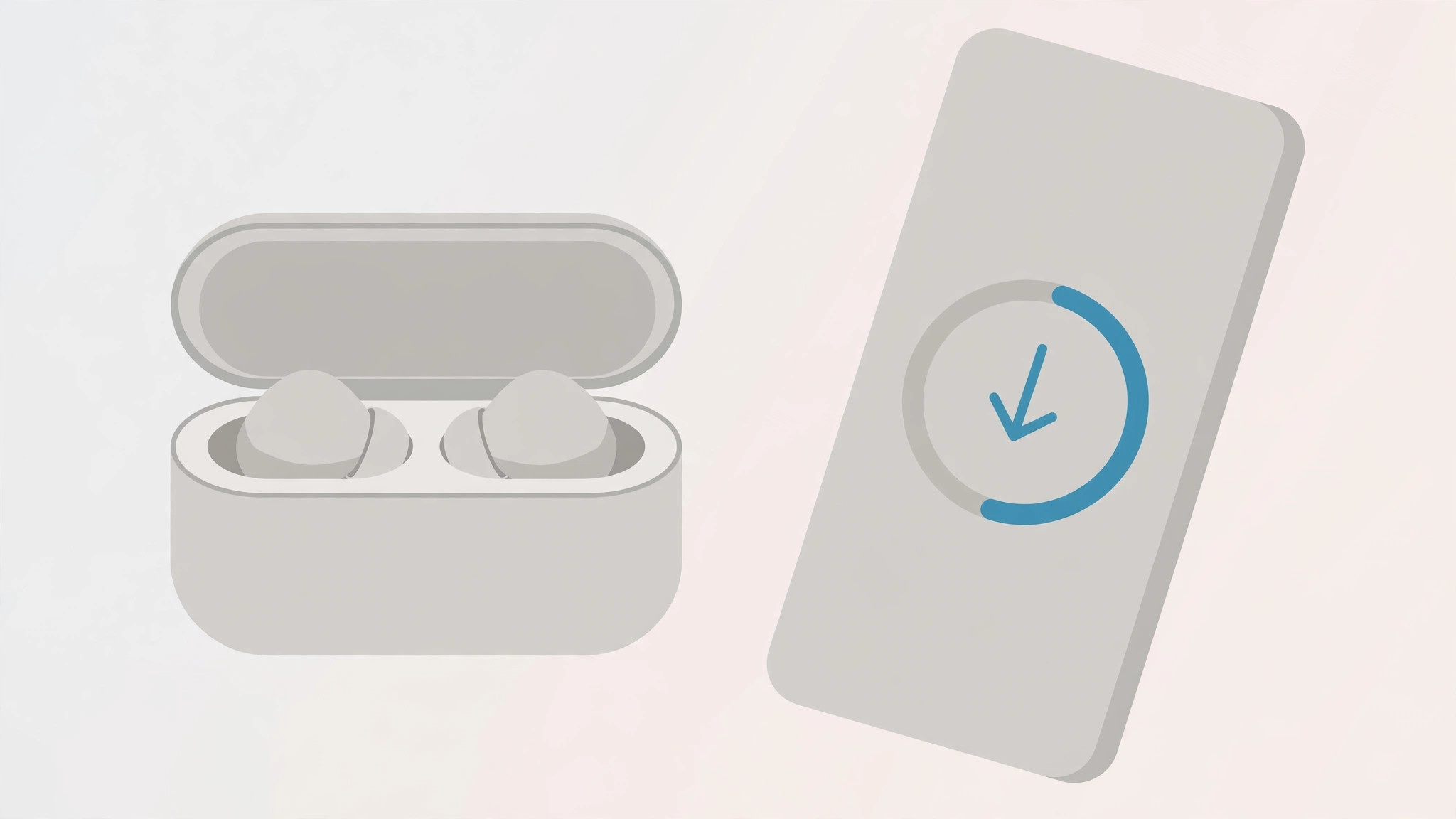 Beats wireless headphones beside an iPhone displaying the Bluetooth details screen with the headphones firmware version