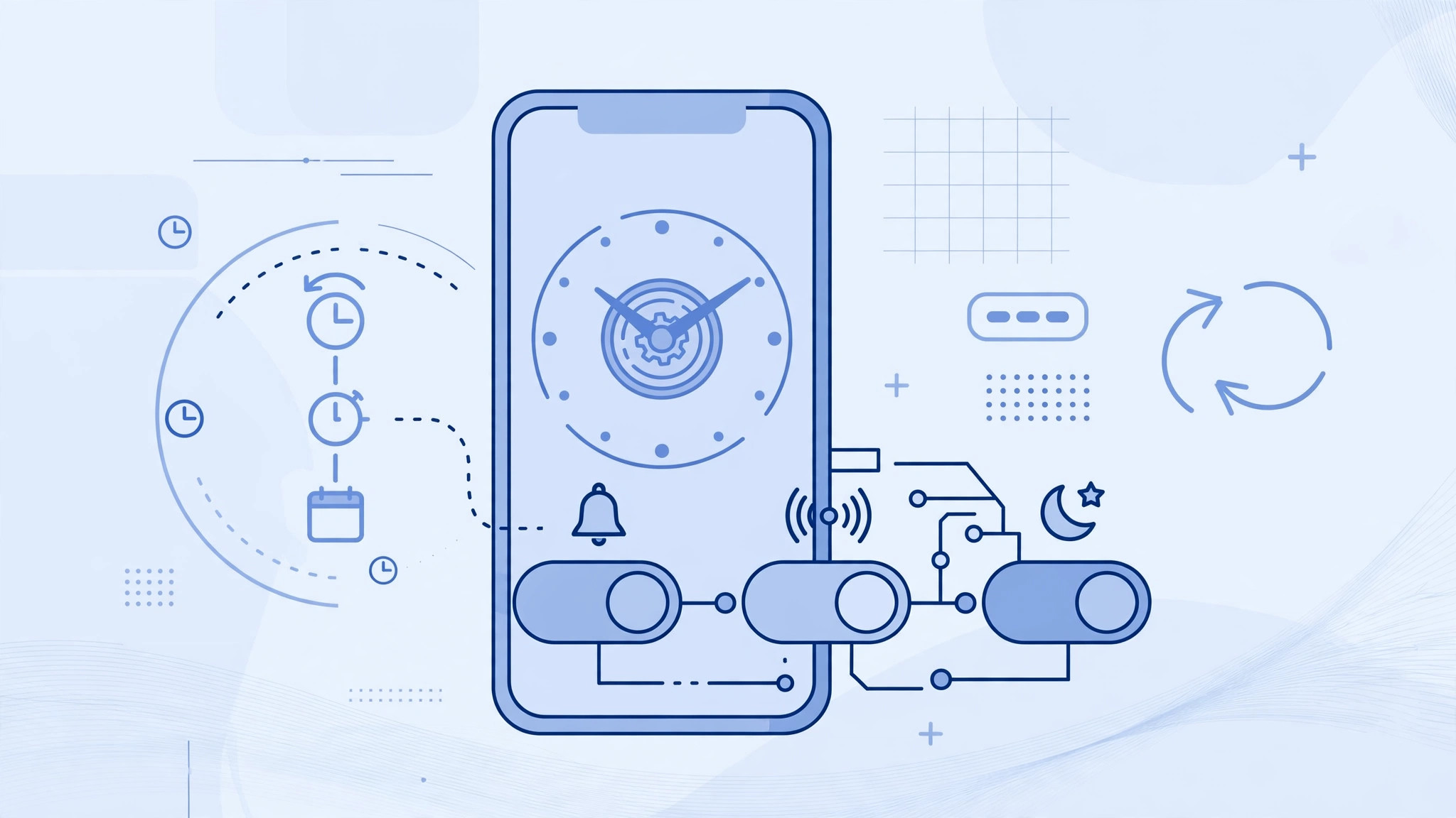 iPhone with Shortcuts automation scheduled to toggle Bluetooth and Wi-Fi automatically