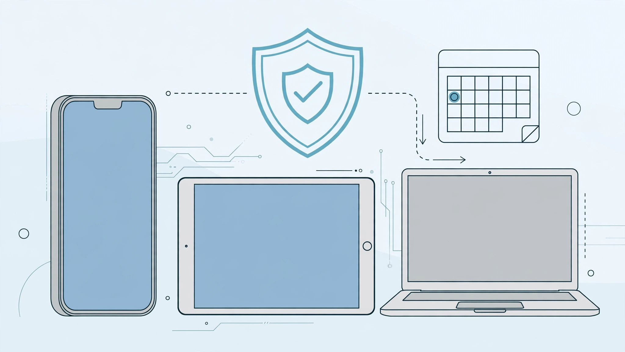 Apple warranty coverage for iPhone, iPad and Mac with shield icon