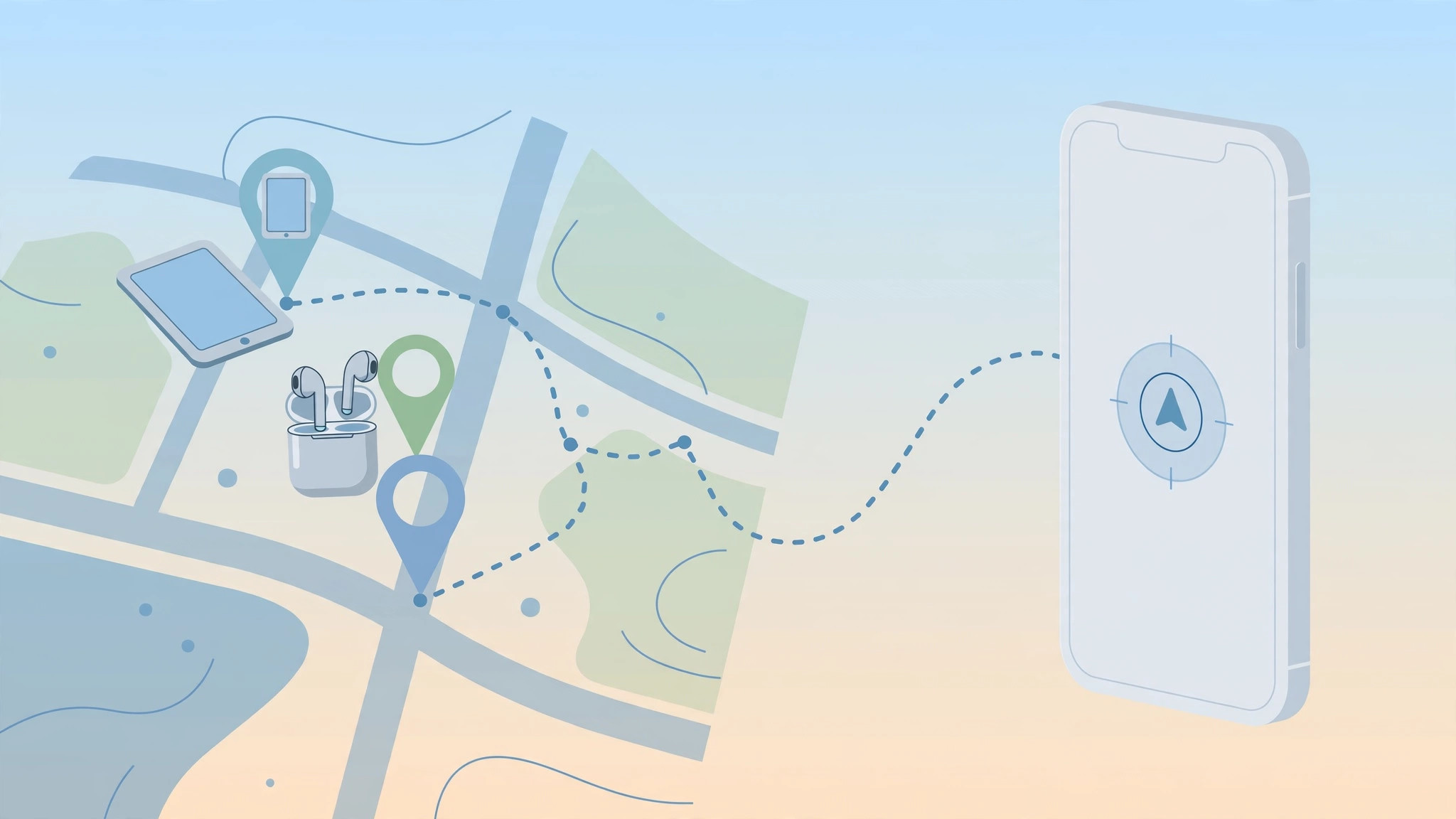Find My app on iPhone showing the Notify When Left Behind setting for a device