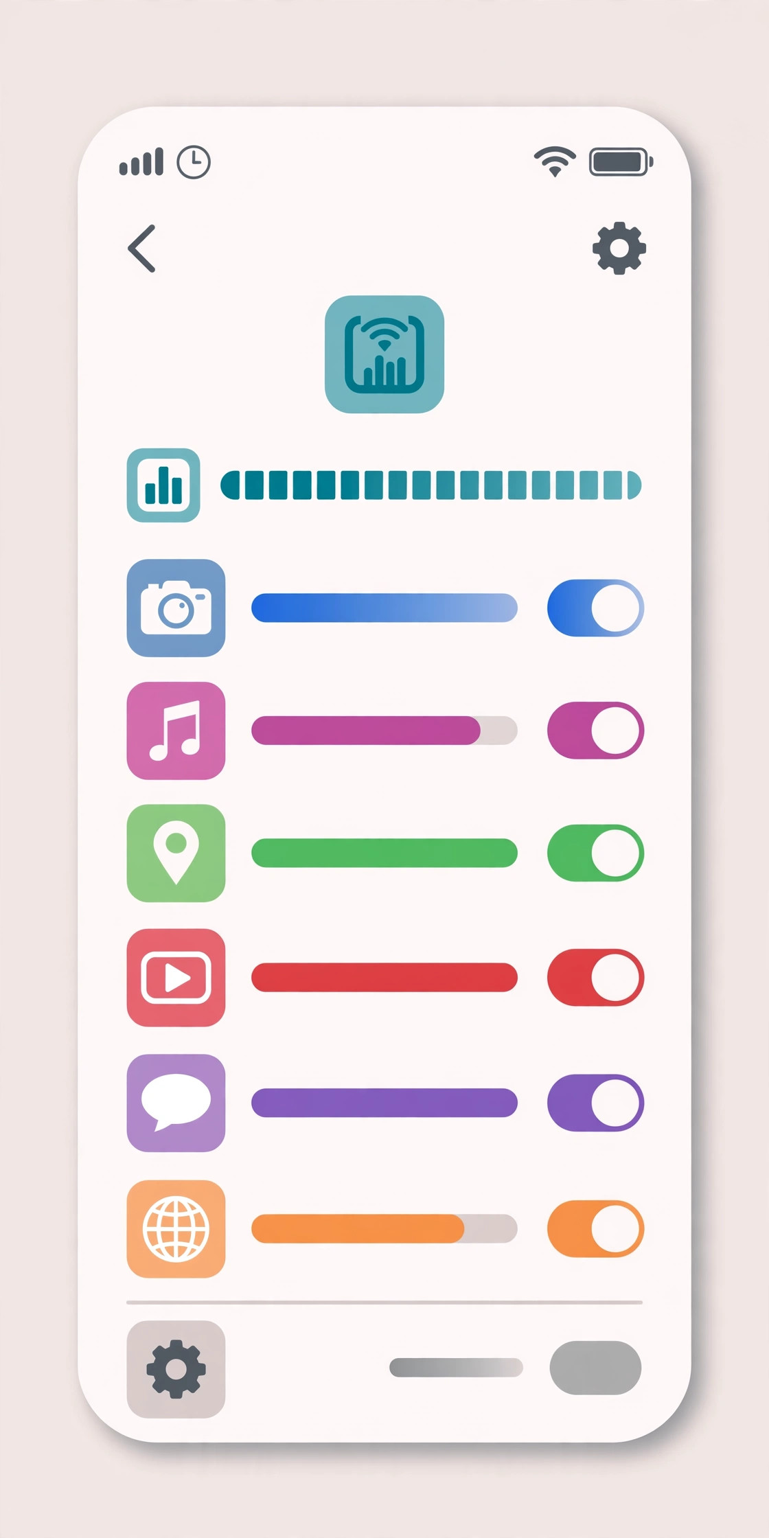 iPhone Settings screen showing cellular data usage per app