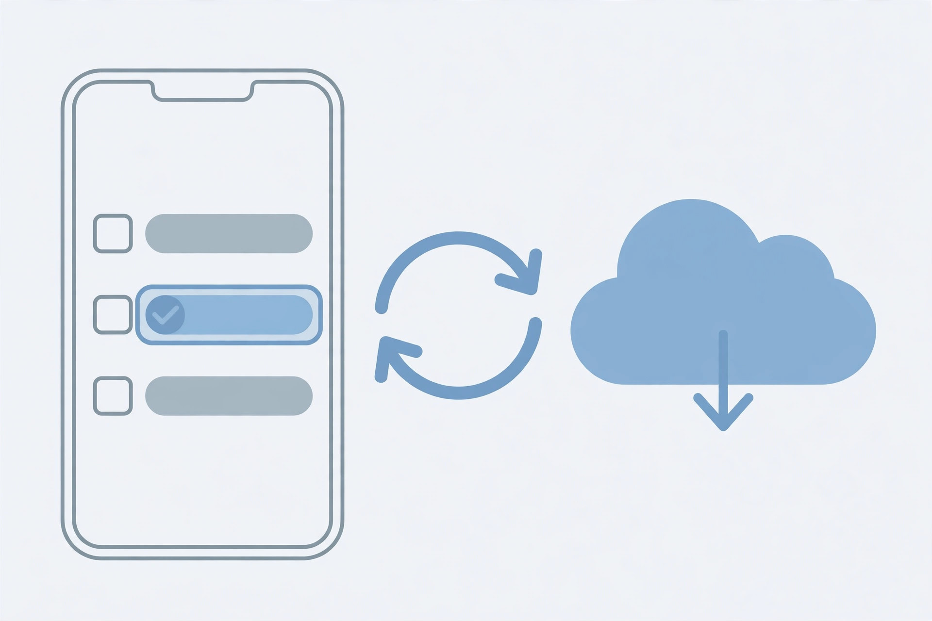 iPhone Notes app folders showing iCloud, On My iPhone, and mail accounts