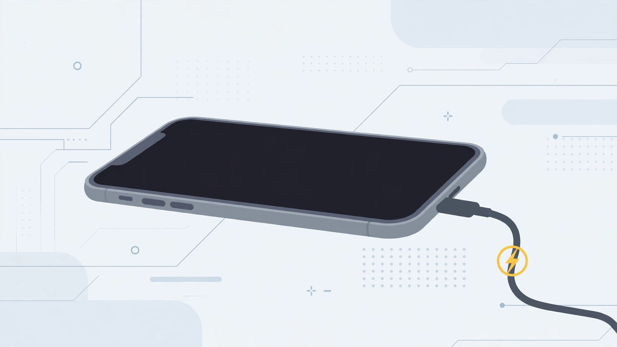iPhone with a black unresponsive screen lying face down