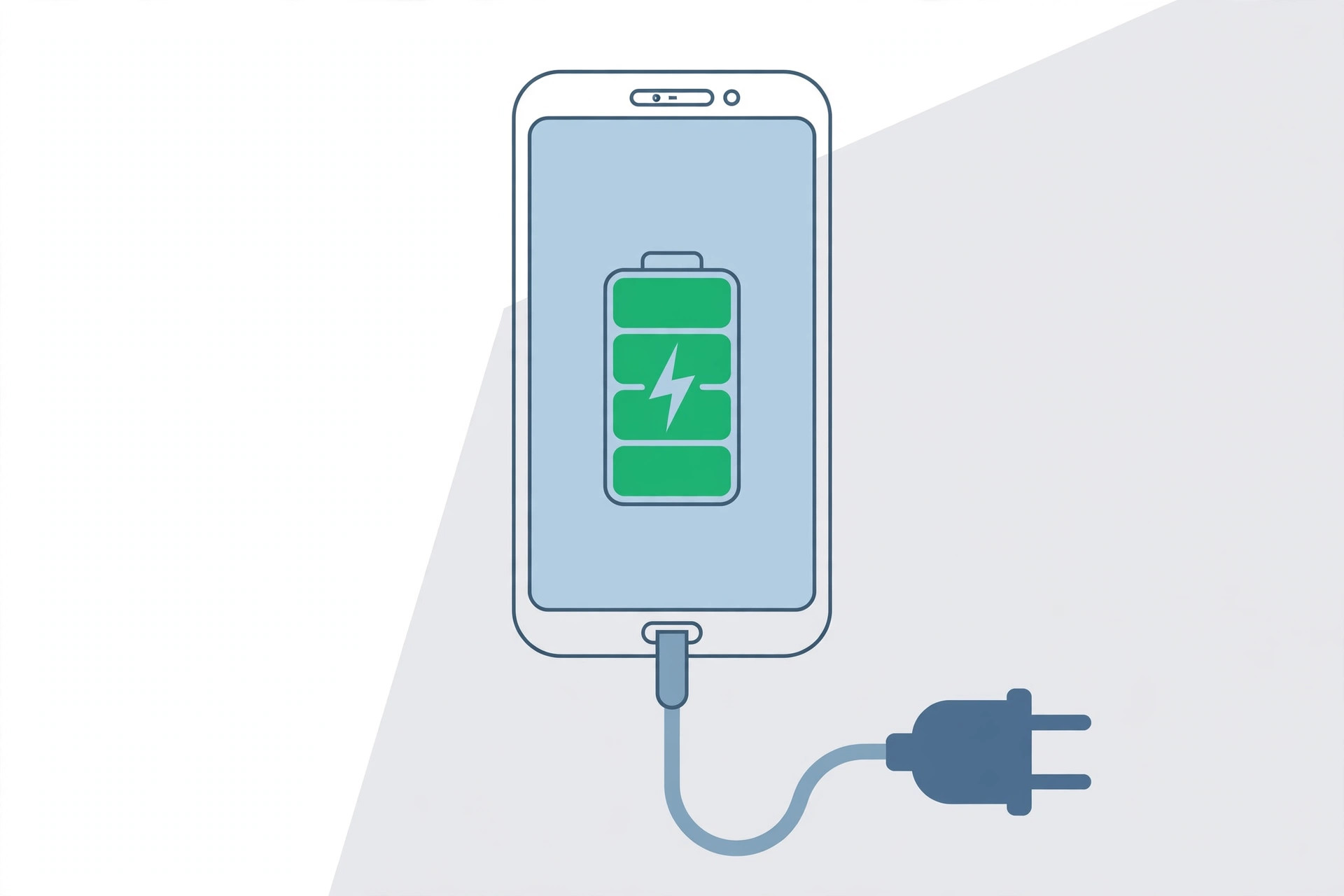 iPhone connected to a charger with a black unresponsive screen