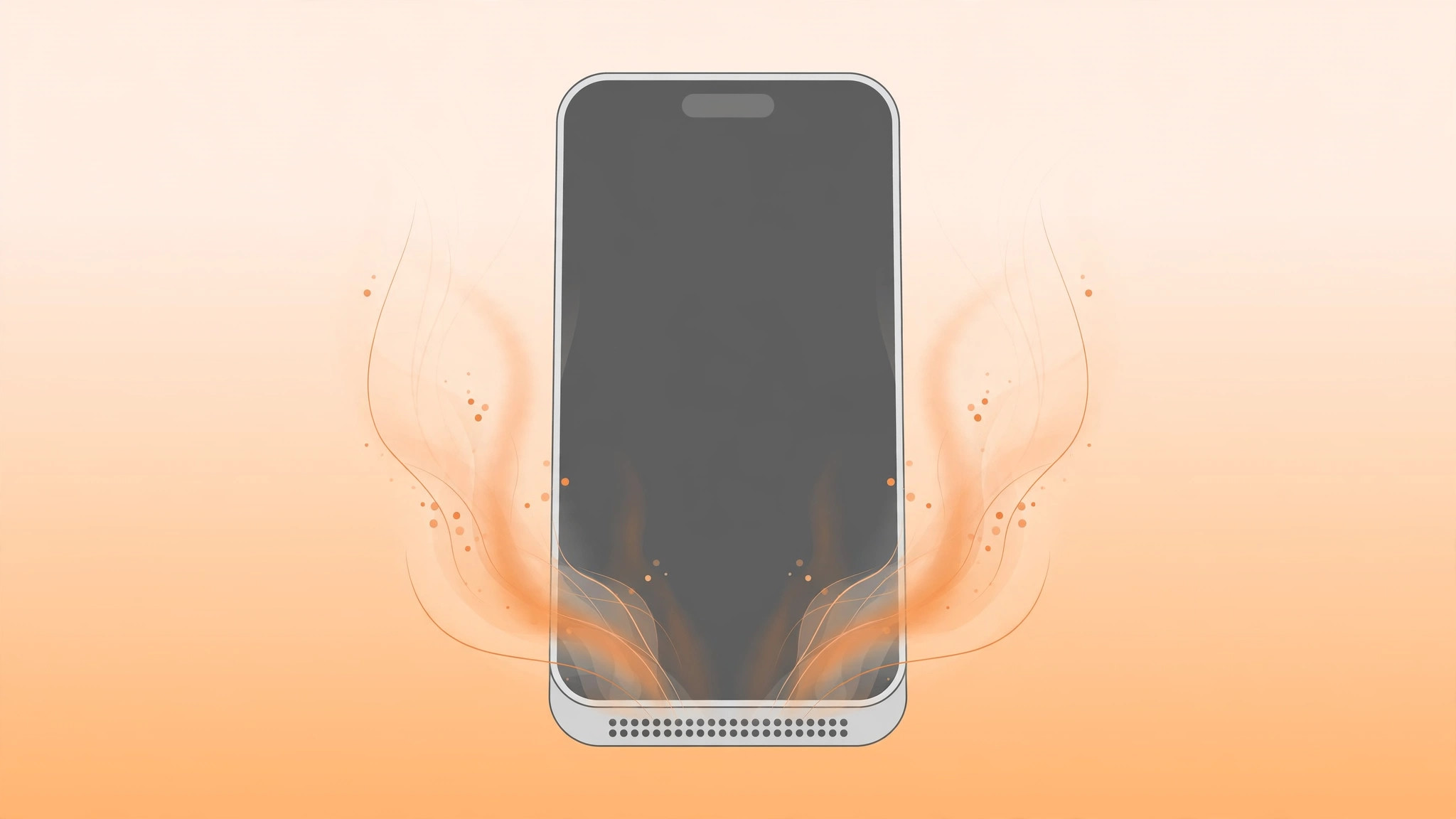 iPhone speaker area emitting heat waves