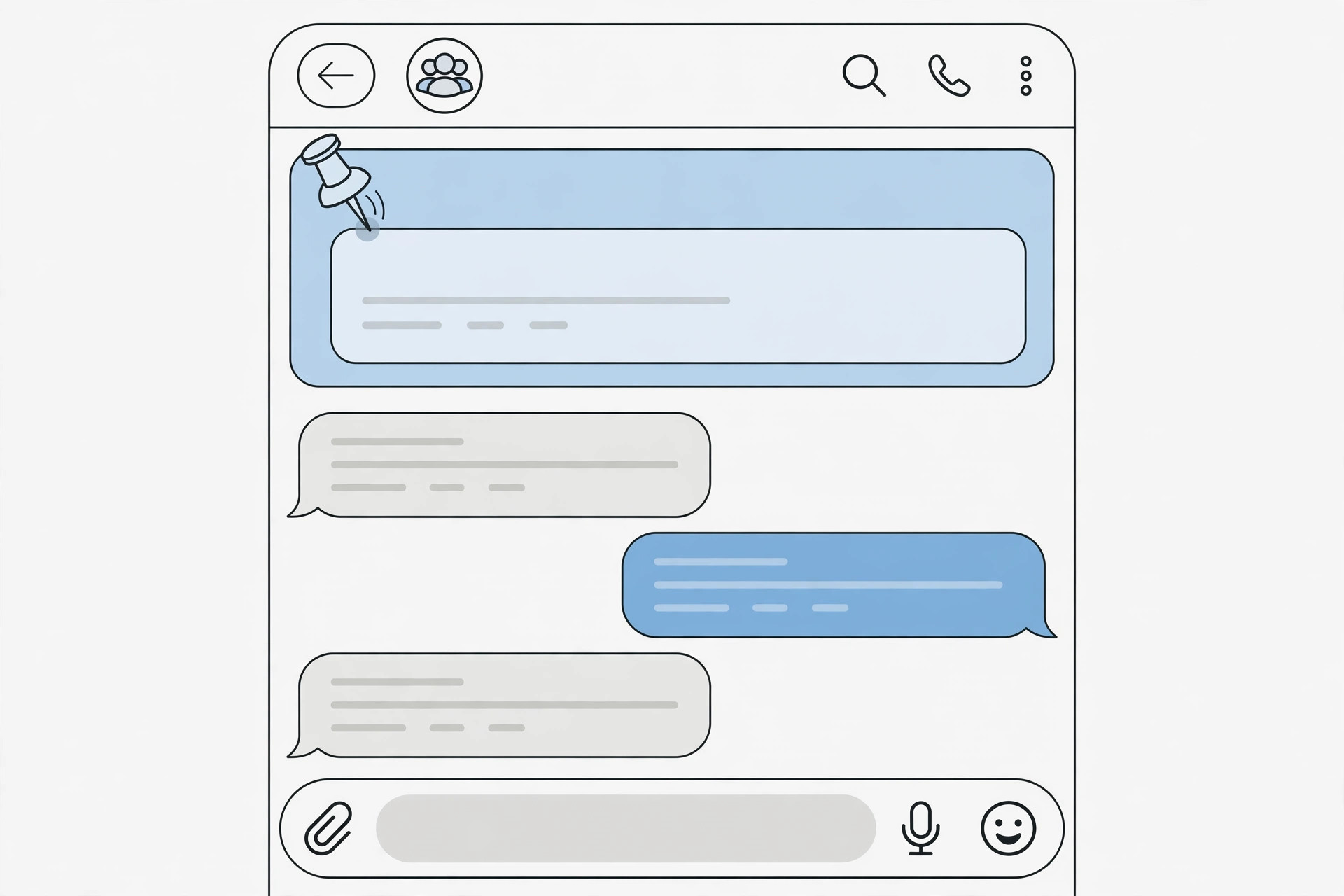 Telegram group info screen showing the Pinned Messages section used to restore a hidden pinned message bar