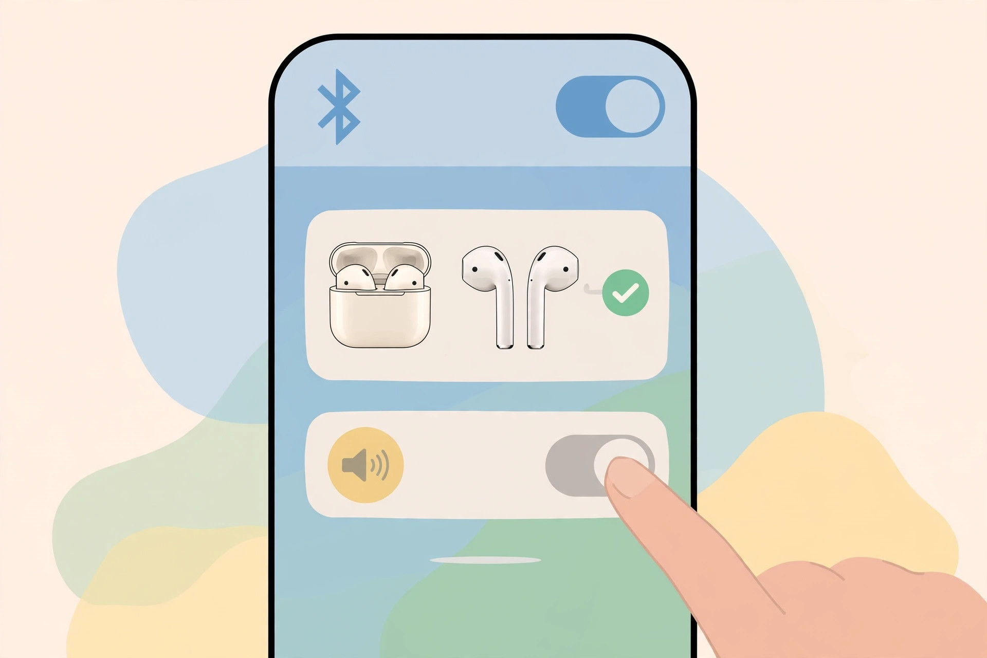 iPhone Bluetooth settings for AirPods with the toggle to disable charging case sounds