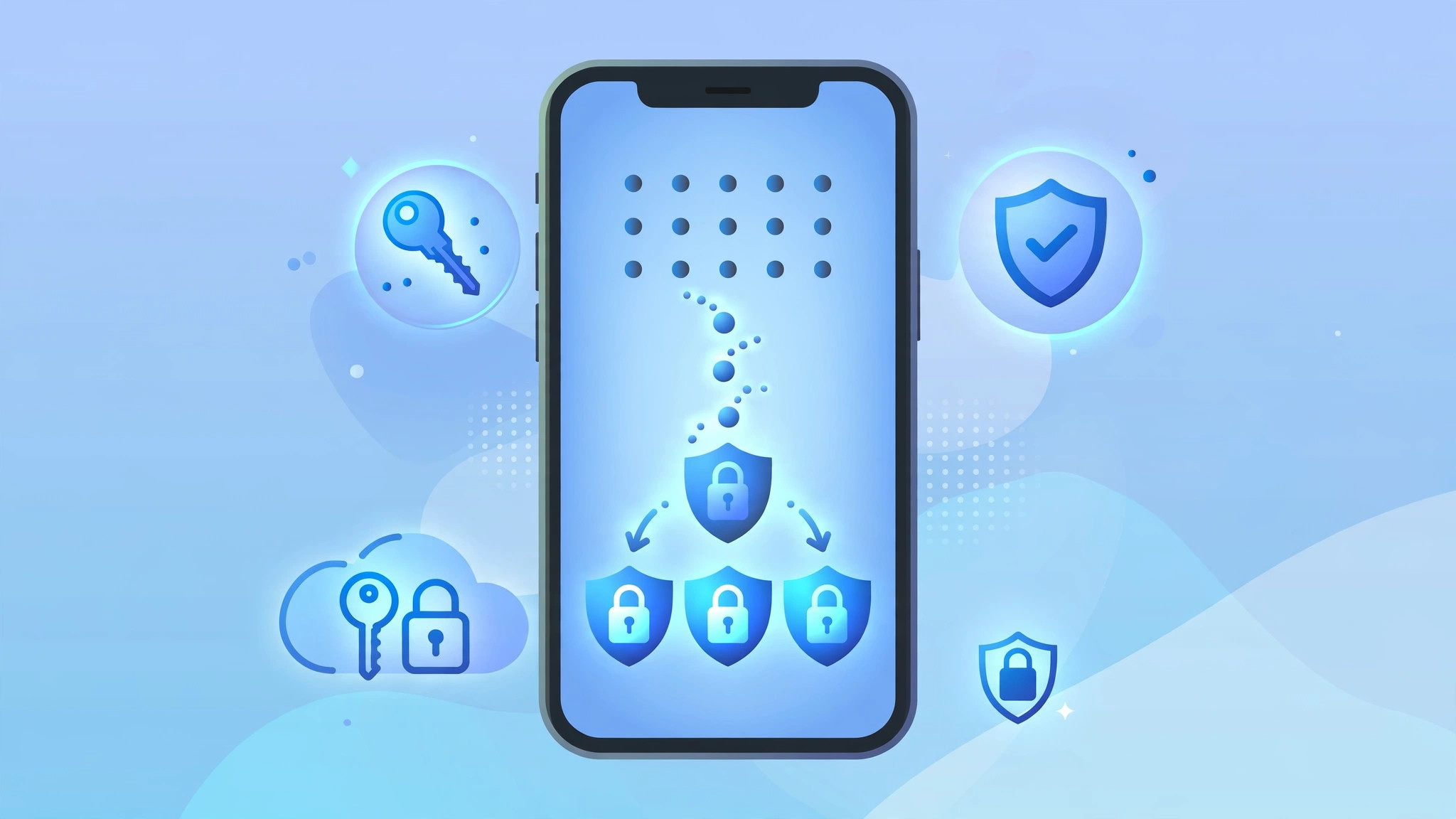 iPhone Passwords app showing Security Recommendations for weak iCloud Keychain passwords